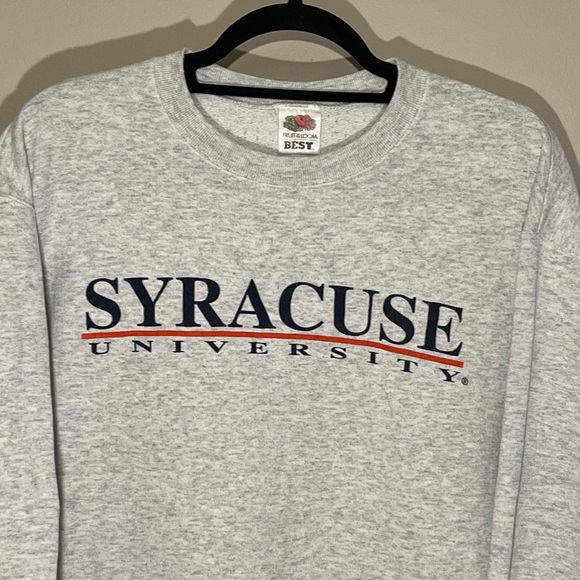 Vintage Syracuse University Sweatshirt Fruit Of The Loom USA Made Mens Large (G) - Picture 2 of 10